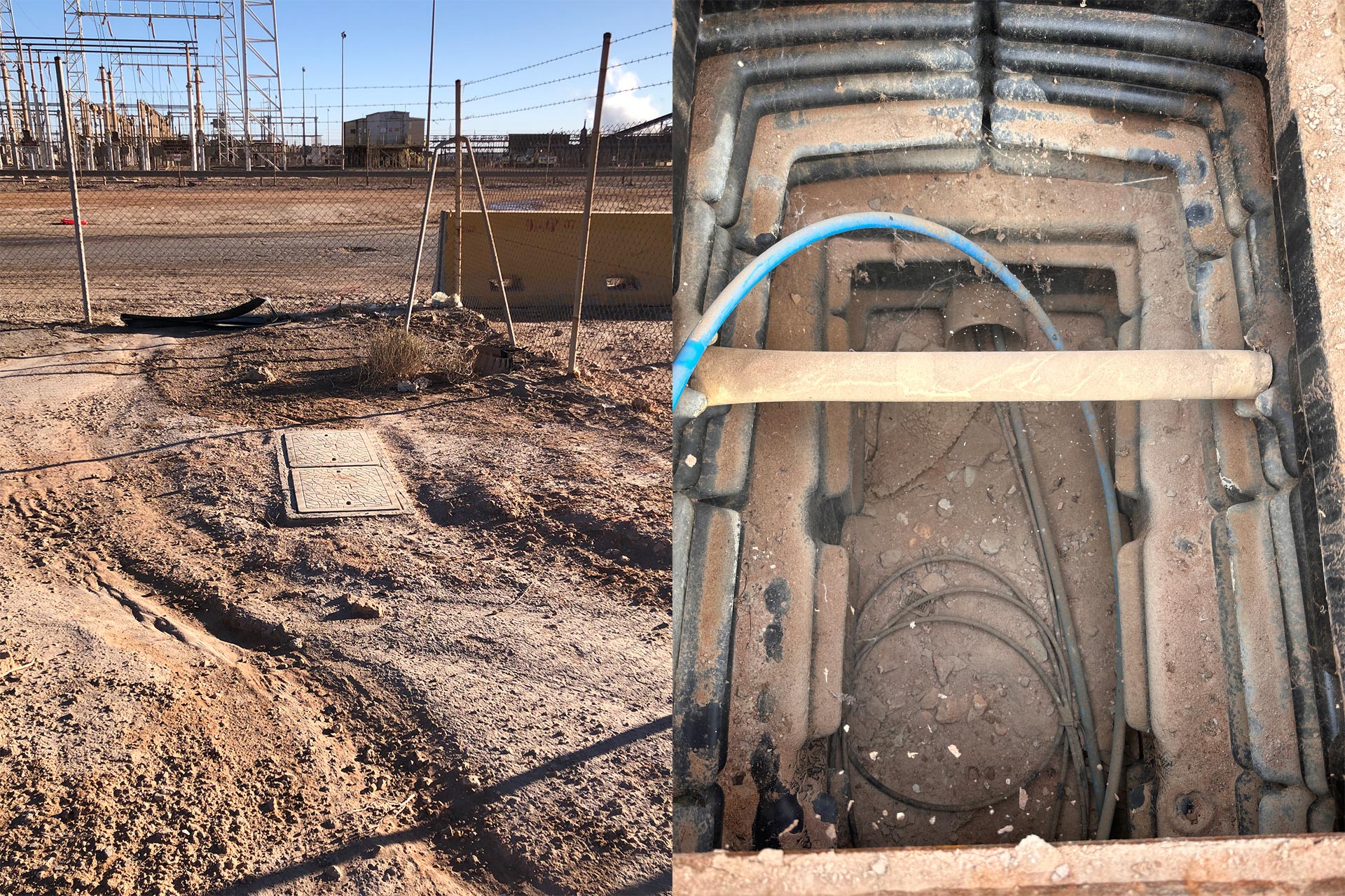 The slot trench investigation needed to locate pipes and conduits from multiple adjacent services.